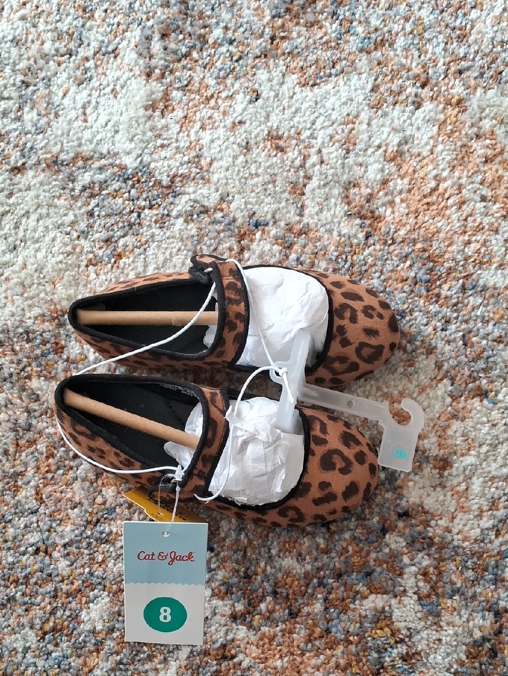 Cat & Jack Leopard Print Mary Janes - Brown and Black